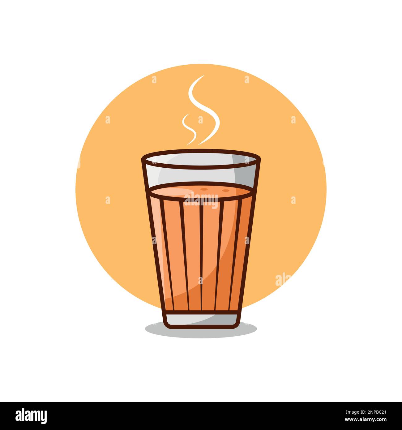 Illustrazione del vettore di chai della bevanda calda indiana. Illustrazione Vettoriale