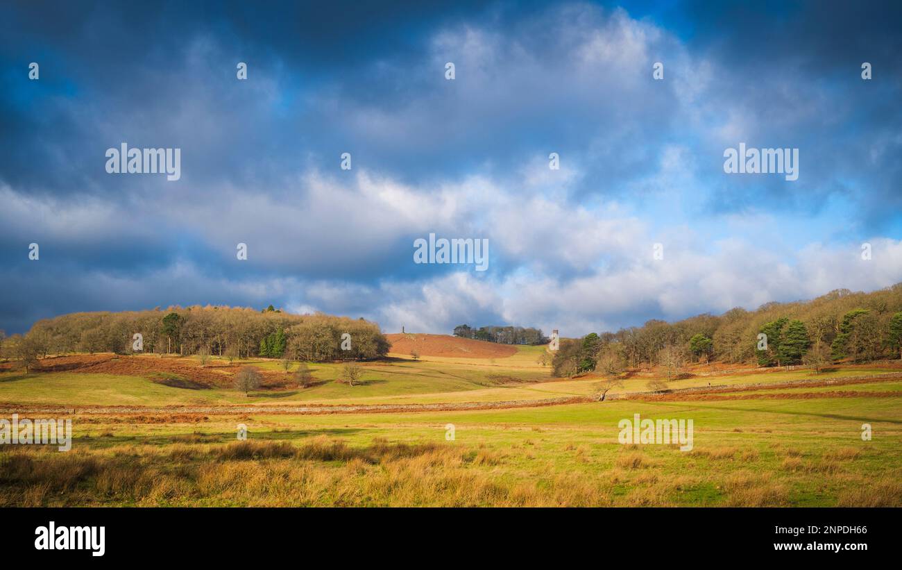 Vista sul parco della foresta di Charnwood. Foto Stock