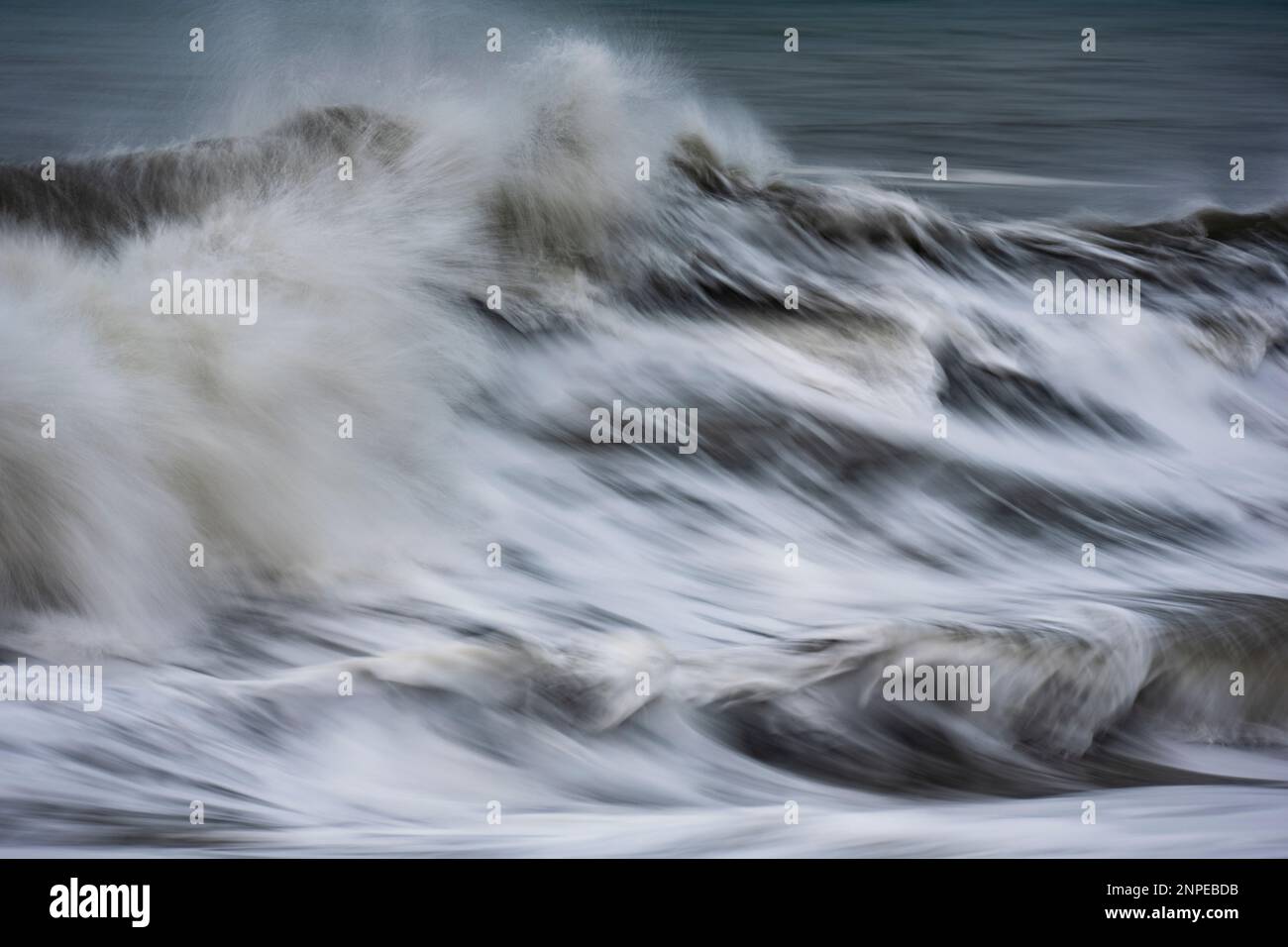Immagine astratta delle onde di rottura. Foto Stock