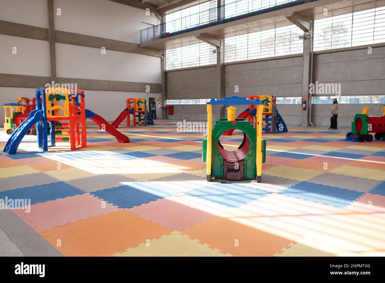 SP - Sao Paulo - 08/13/2020 - SAO PAULO, INAUGURATION CEU VILA ALPINA - Children's Playground of the Unified Education Center (CEU) Vila Alpina, opened in the Jardim Avelino neighborhood, southeastern part of the city of Sao Paulo, this Thursday (13). Photo: Ettore Chiereguini / AGIF (via AP) Foto Stock