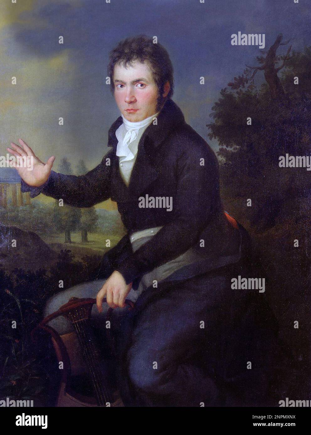 Ludwig van Beethoven, 1804, Pittura di Joseph Willibrord Mähler Foto Stock