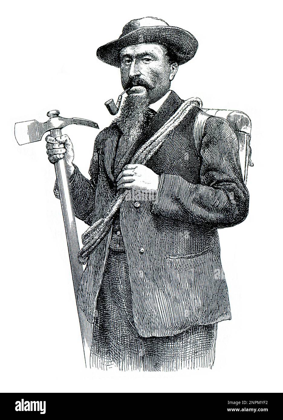Michel Croz, Michel Auguste Croz (1830 – 1865) scalatore francese e guida Foto Stock