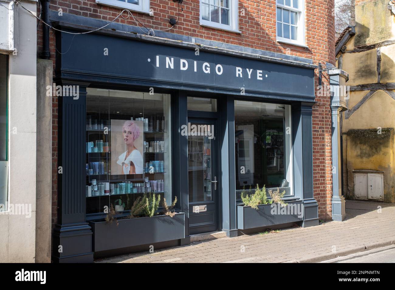 Indigo Rye, parrucchiere e salone di bellezza, Wallingford Foto Stock Indigo Rye, parrucchiere e salone di bellezza, Wallingford Foto Stock