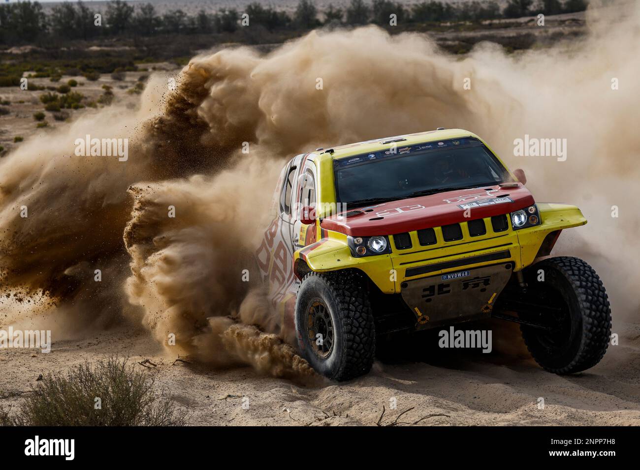 210 ZI Yuliang (chn), SHA HE (chn), BAIC ORV, BAIC ORV BJ40, FIA W2RC, Azione durante il Prologo dell'Abu Dhabi Desert Challenge 2023, 2nd° round della stagione 2023 W2RC, il 26 febbraio 2023 a al Dhannah, Abu Dhabi - Foto Julien Delfosse / DPPI Foto Stock