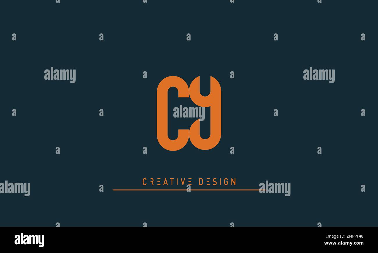 Lettere alfabetiche iniziali logo monogramma CY , YC Illustrazione Vettoriale