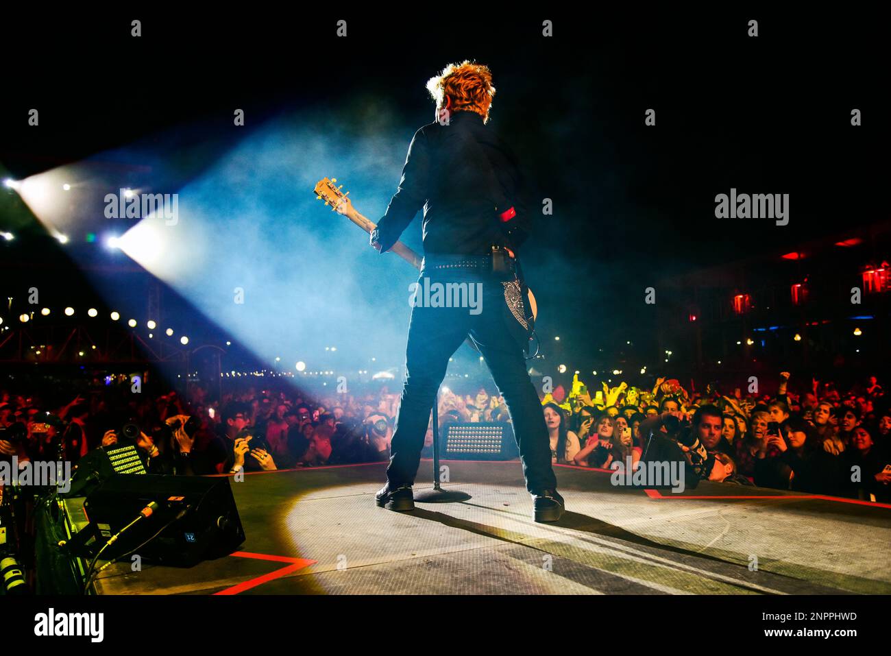 Tempe, Arizona, Stati Uniti. 25th febbraio, 2023. Green Day, Billy Joe Armstrong che si esibisce sul palco. Giorno 1 del Festival di Innings 2023 Festival di Musica. Credit: Ken Howard/Alamy Live News Foto Stock