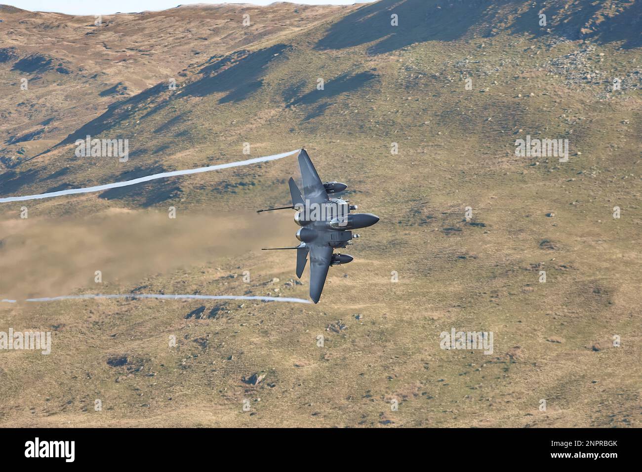 Formazione di basso livello di F15 LAF Wales Foto Stock