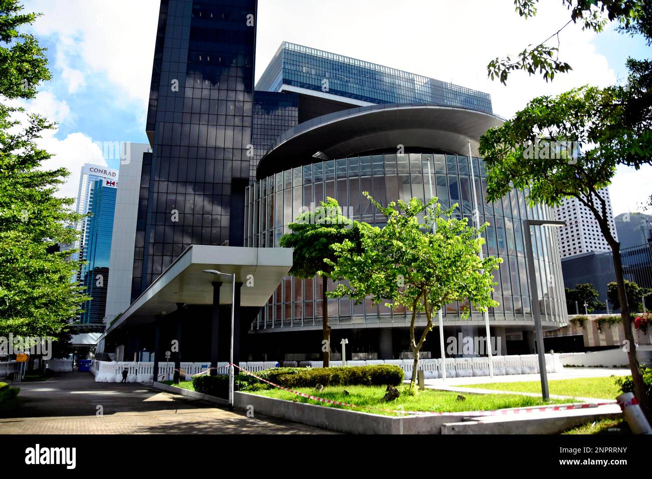 A picture taken on July 17, 2020 shows a building that houses Legislative Council of the Hong Kong, LegCo, in Hong Kong. ( The Yomiuri Shimbun via AP Images ) Foto Stock