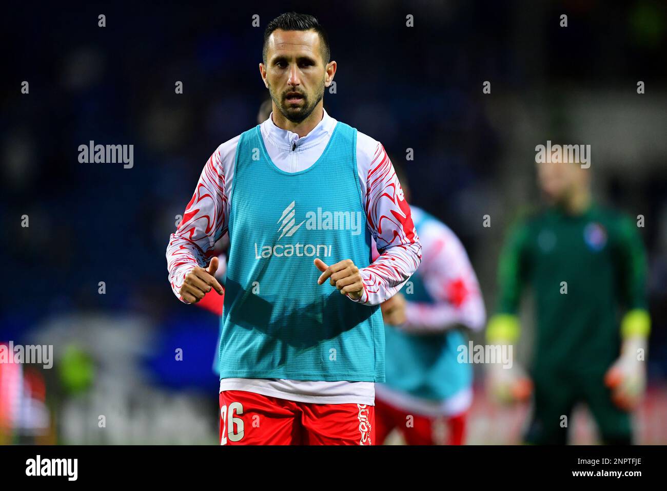 Porto, Portogallo, 26th Feb, 2023. Stadio Dragao, Primeira Liga 2022/2023, FC Porto contro Gil Vicente; Ruben Fernandes di Gil Vicente durante il riscaldamento. Foto: Daniel Castro/DiaEsportivo/Alamy Live News Foto Stock