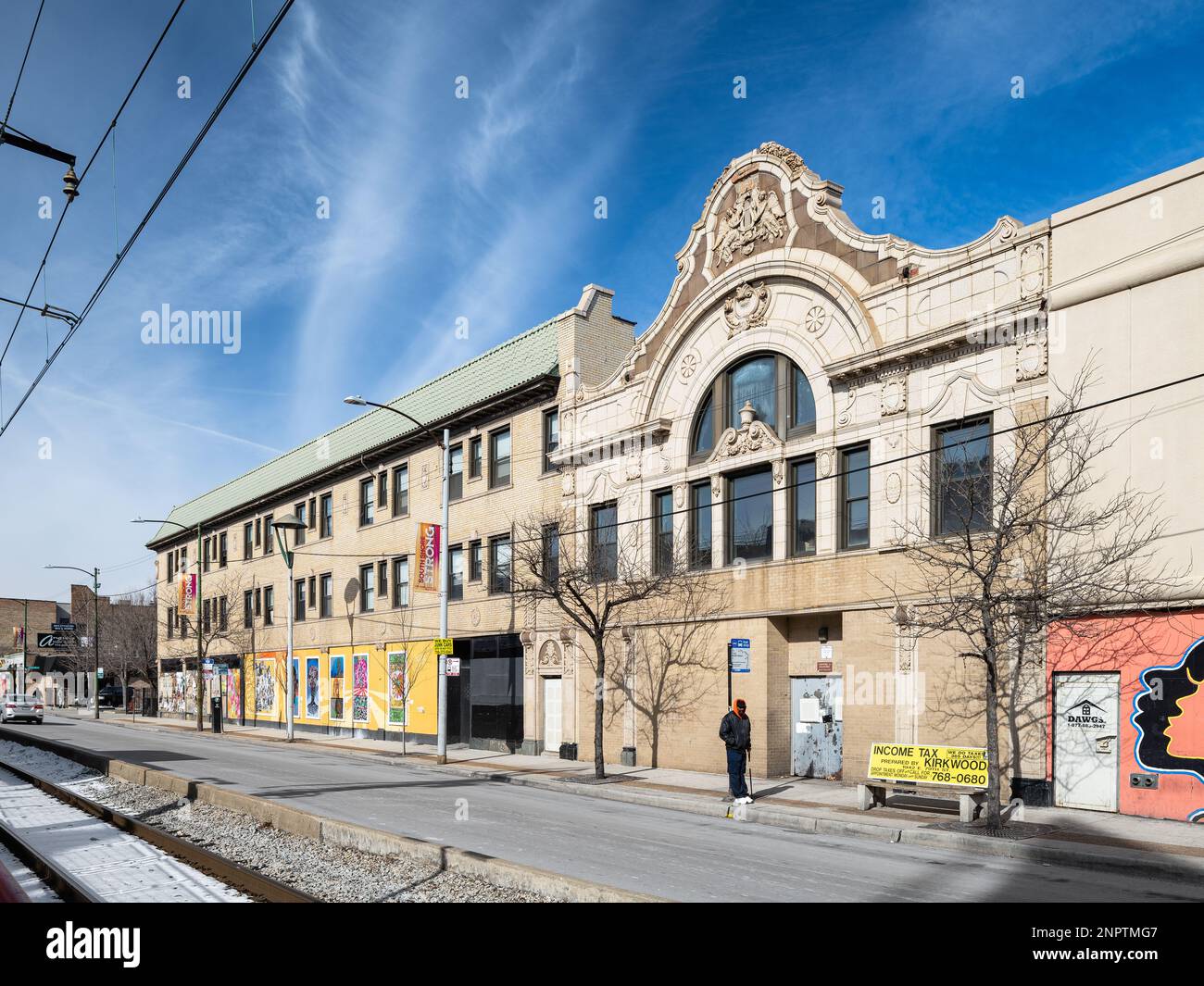Jeffery Theater e Spencer Arms Foto Stock