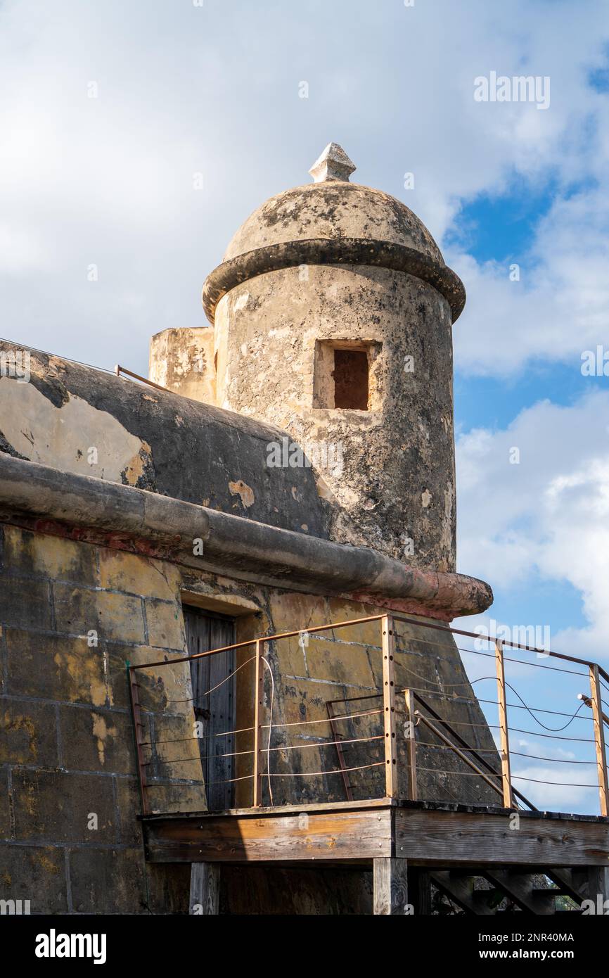 Storico Forte San Juan De La Cruz noto anche come El Canuelo da San Juan di Porto Rico Foto Stock