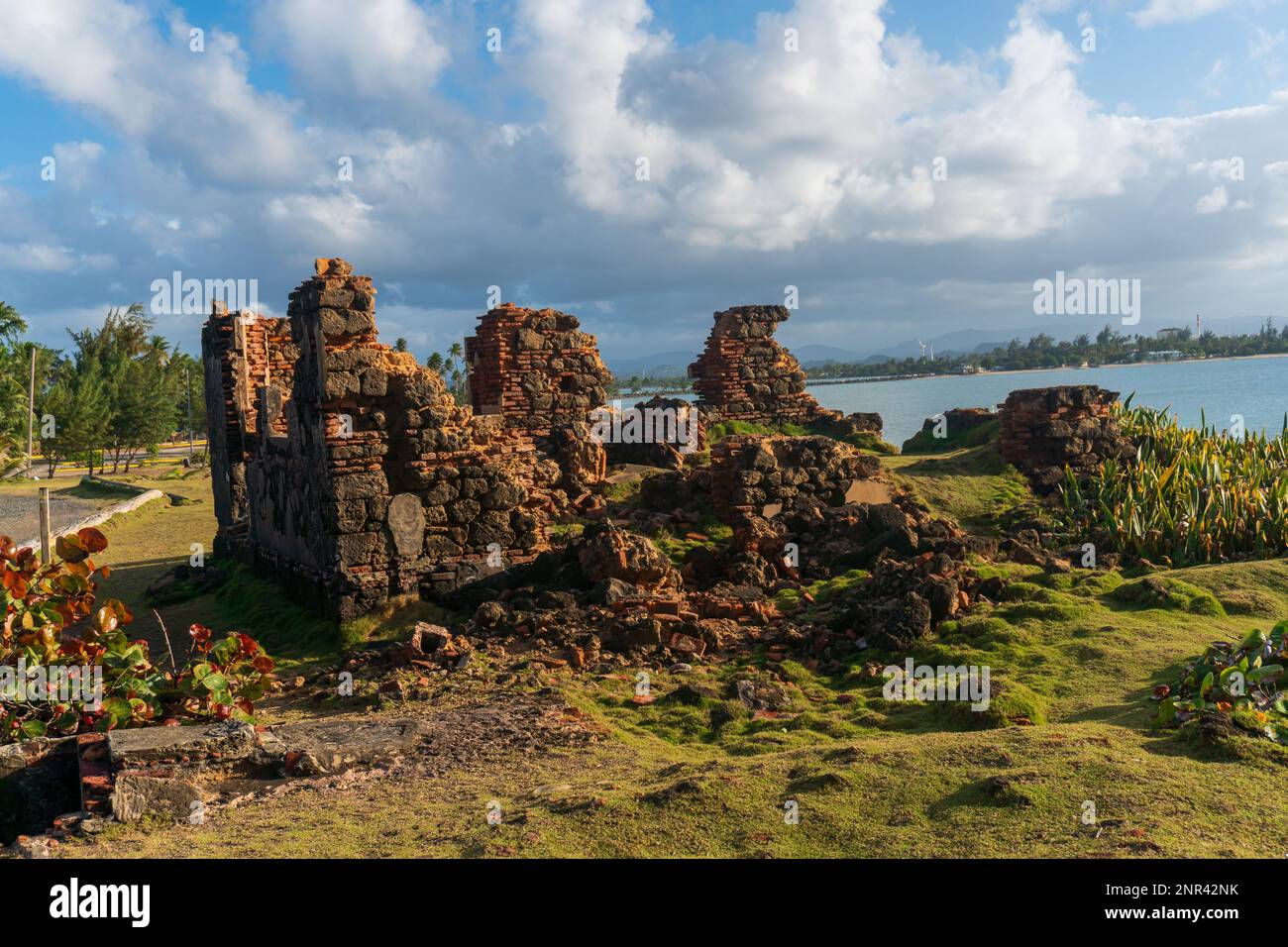 Rovine di Lazaretto isla de cabra San Juan Puerto Rico Foto Stock