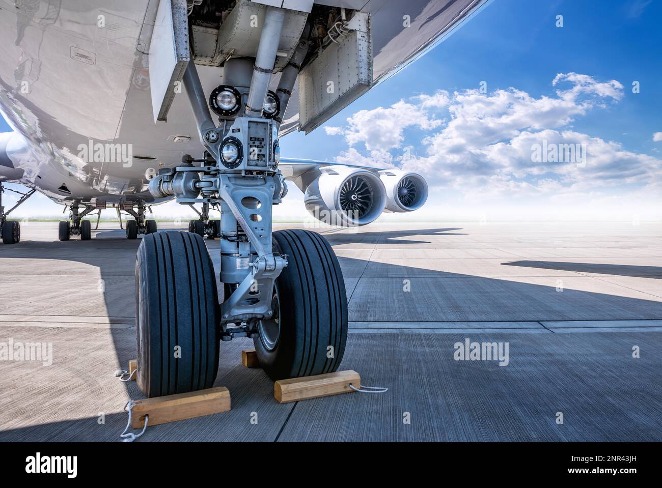 carrello di atterraggio di un aeromobile Foto Stock