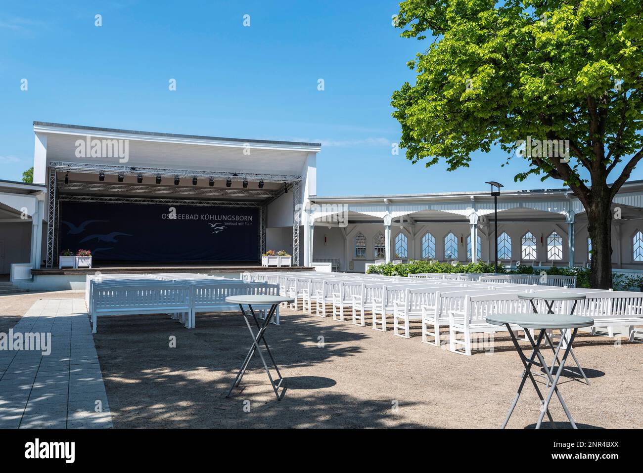 Sala concerti, Padiglione musicale, Kuehlungsborn, Mar Baltico, Meclemburgo-Pomerania occidentale, Germania Foto Stock