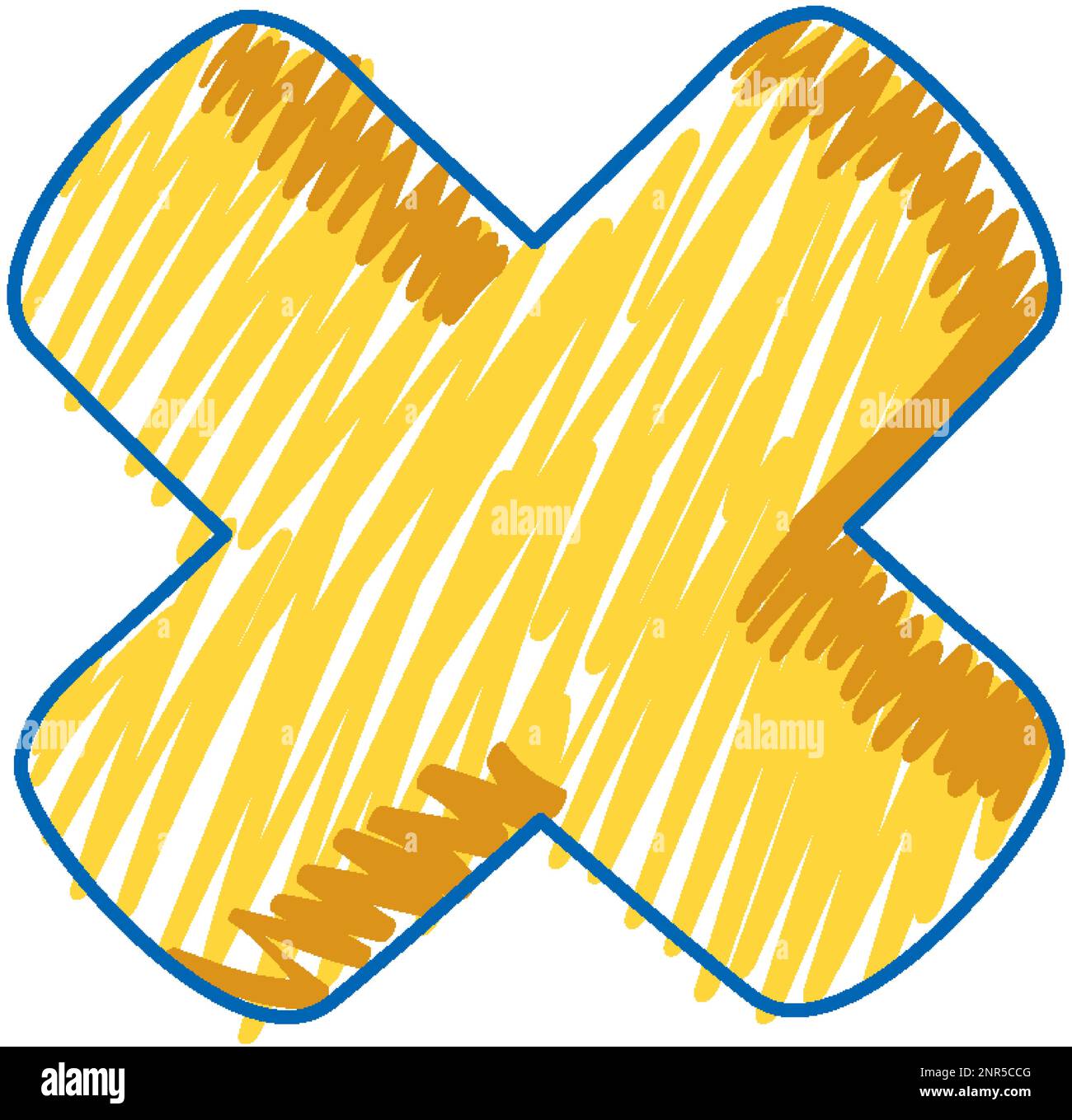 Simbolo di segno di tempo matematico in disegno a colori matita illustrazione di stile semplice Illustrazione Vettoriale