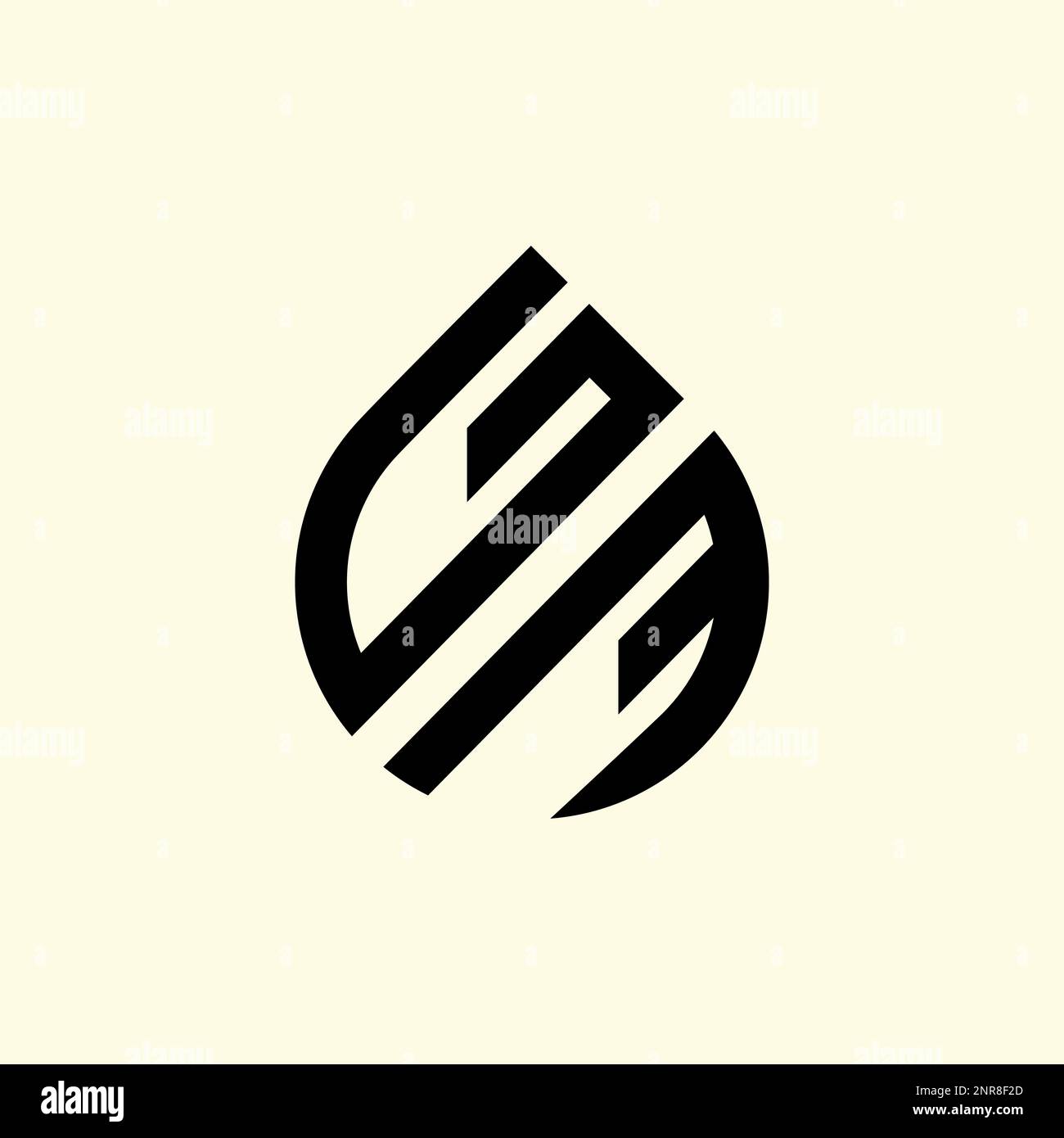 Logo GM create Letter Foto Stock
