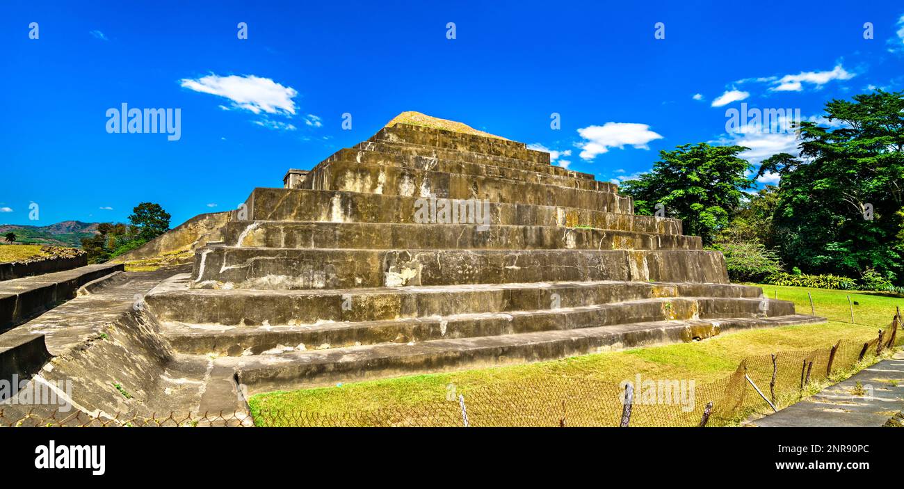 El Tazumal rovine Maya vicino a Santa Ana in El Salvador, America Centrale Foto Stock