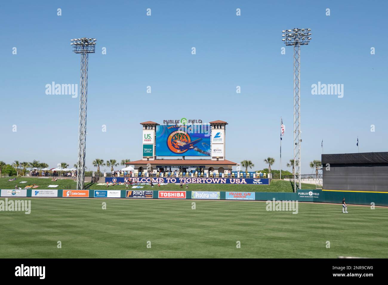 Lakeland FL USA; Un'immagine generale del campo prima di una partita di allenamento primaverile della MLB tra le Detroit Tigers e le Baltimore Orioles al Publix Fiel Foto Stock
