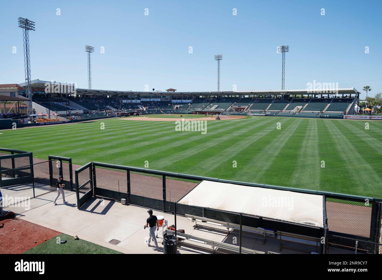 Lakeland FL USA; Un'immagine generale del campo prima di una partita di allenamento primaverile della MLB tra le Detroit Tigers e le Baltimore Orioles al Publix Fiel Foto Stock