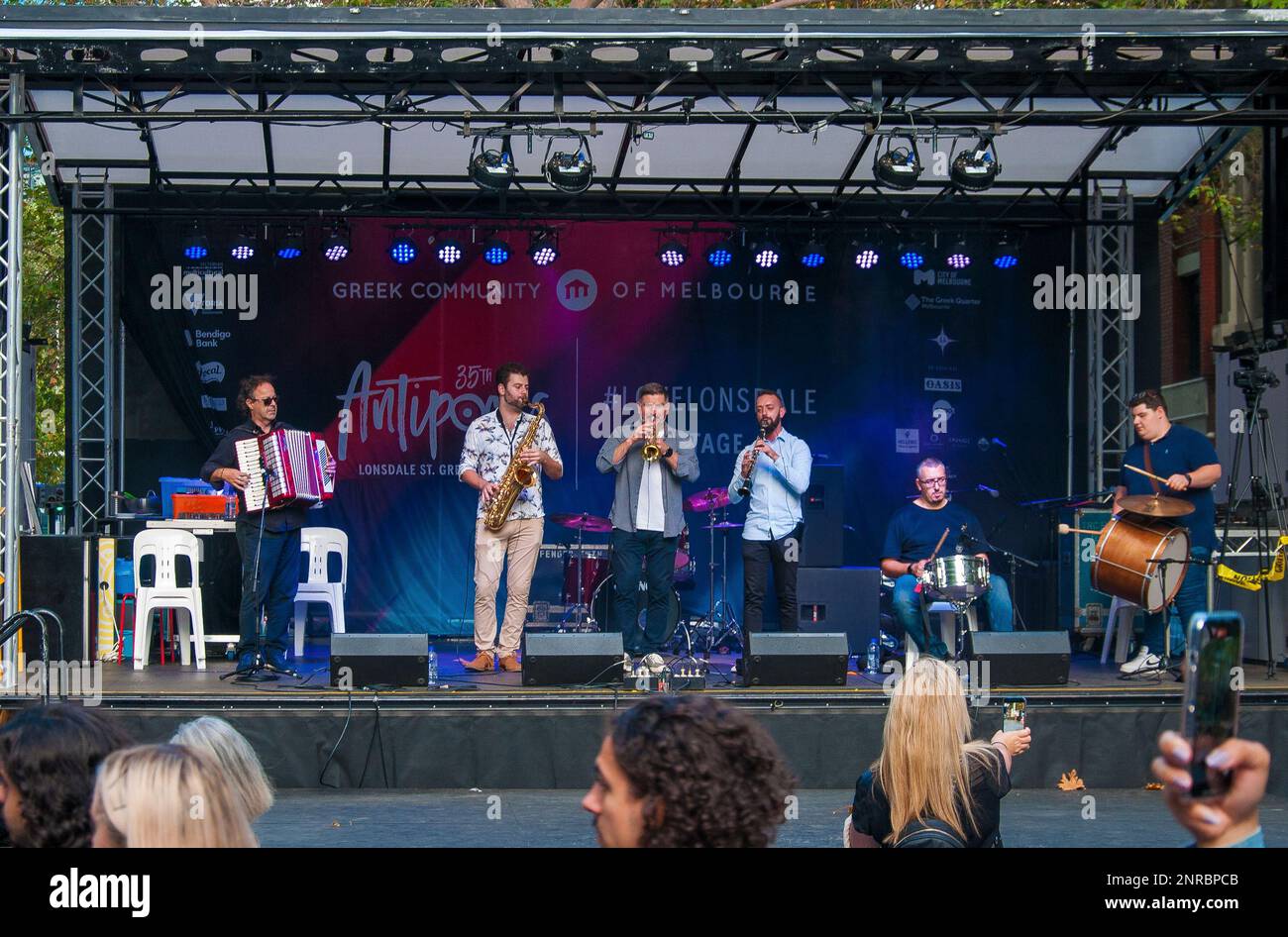Festival degli antipodi della comunità greco-australiana, Lonsdale St, Melbourne, 2023 febbraio Foto Stock