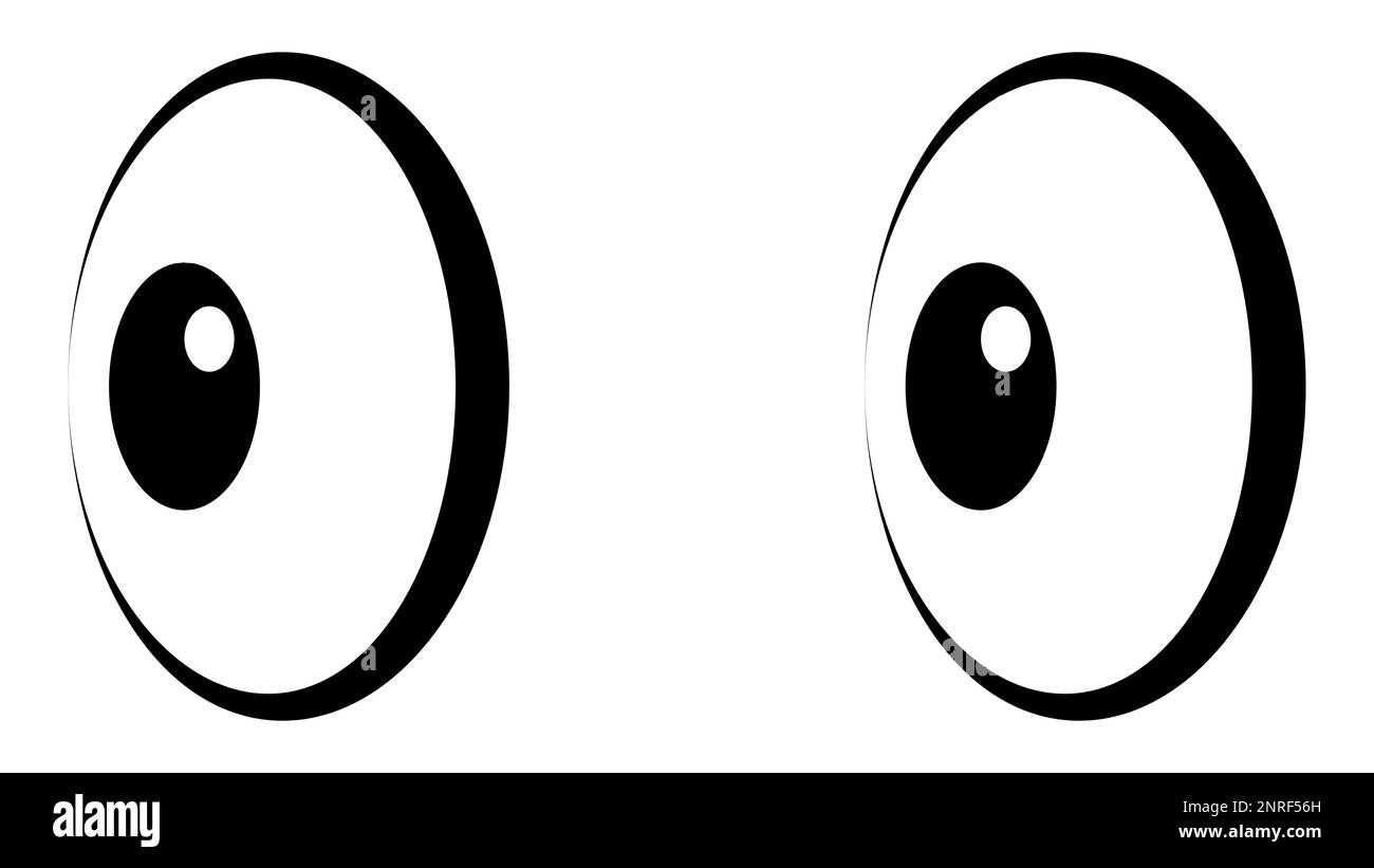 Sorpresa sguardo occhi icona, occhi gonfia simbolo emotivo stordito Illustrazione Vettoriale