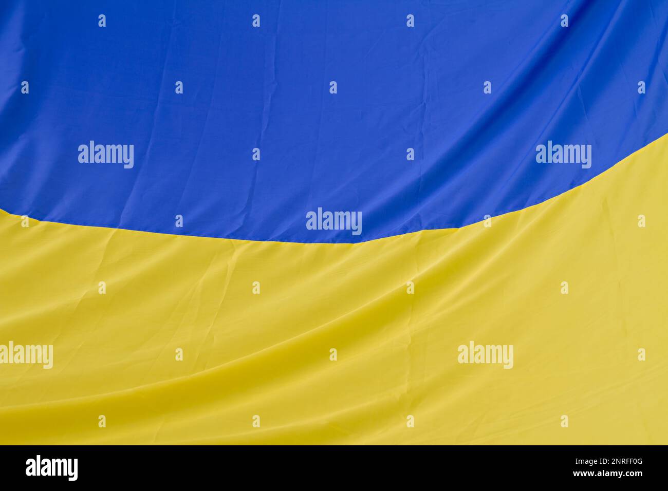 Bandiera nazionale dell'Ucraina. Firma dello stato di Ukranin blu e giallo. Foto Stock
