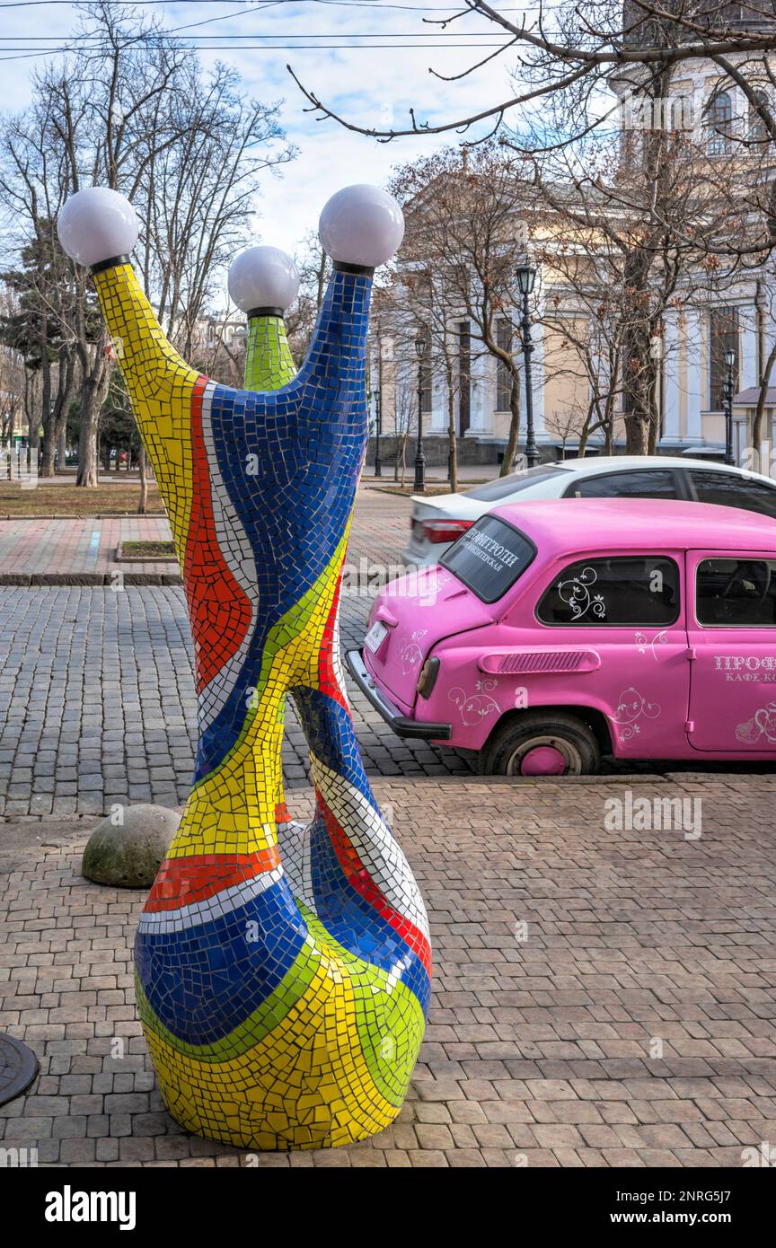 Piazza Sobornaya a Odessa, Ucraina Foto Stock