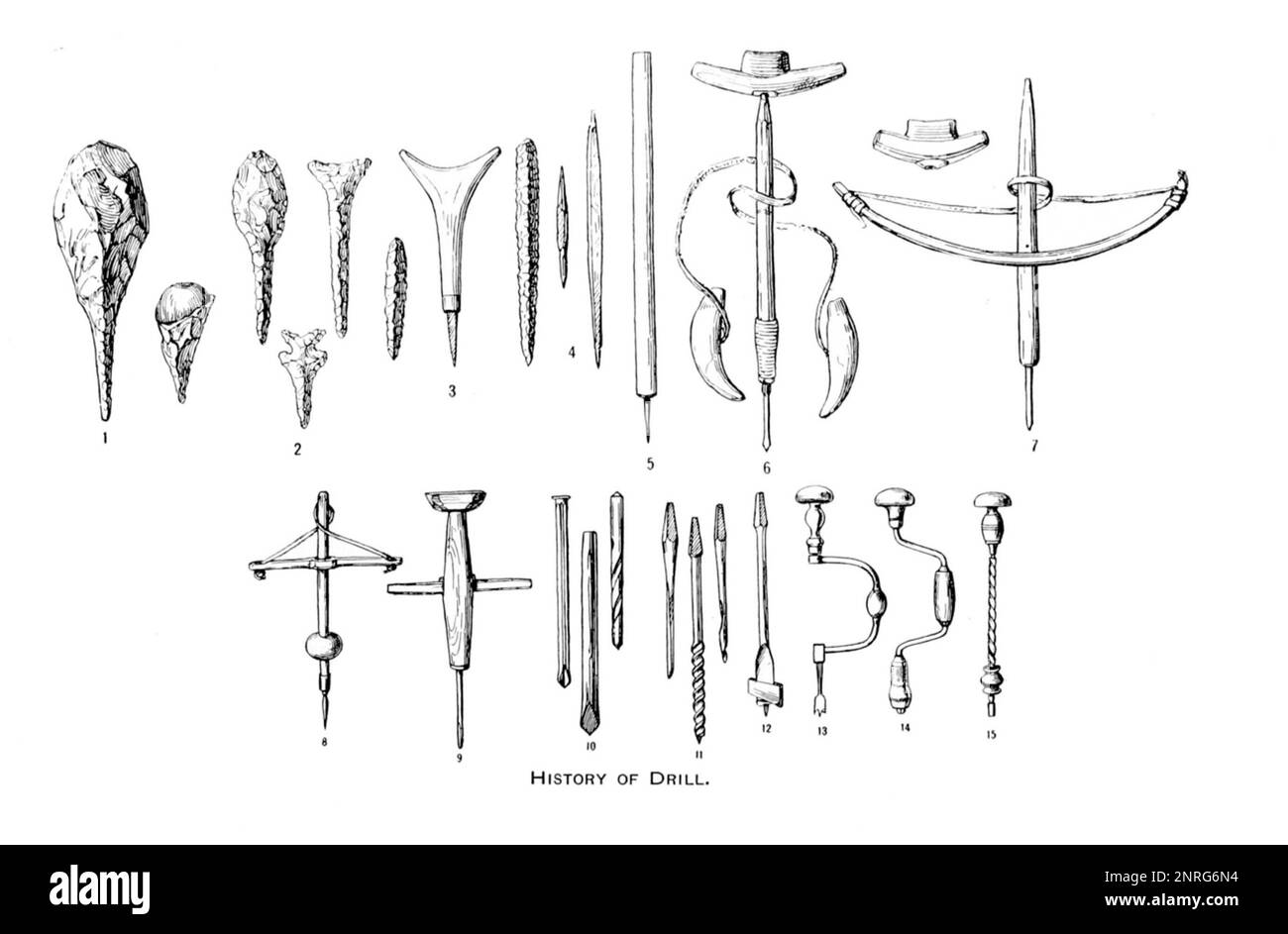 Anime in pietra lamellabile, appuntite per la foratura. Foto Stock