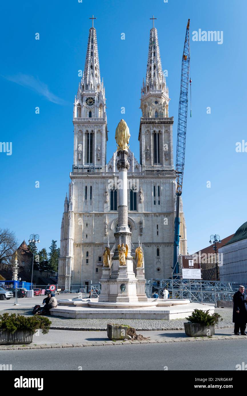 La cattedrale di Zagabria, Zagabria, Croazia Foto Stock