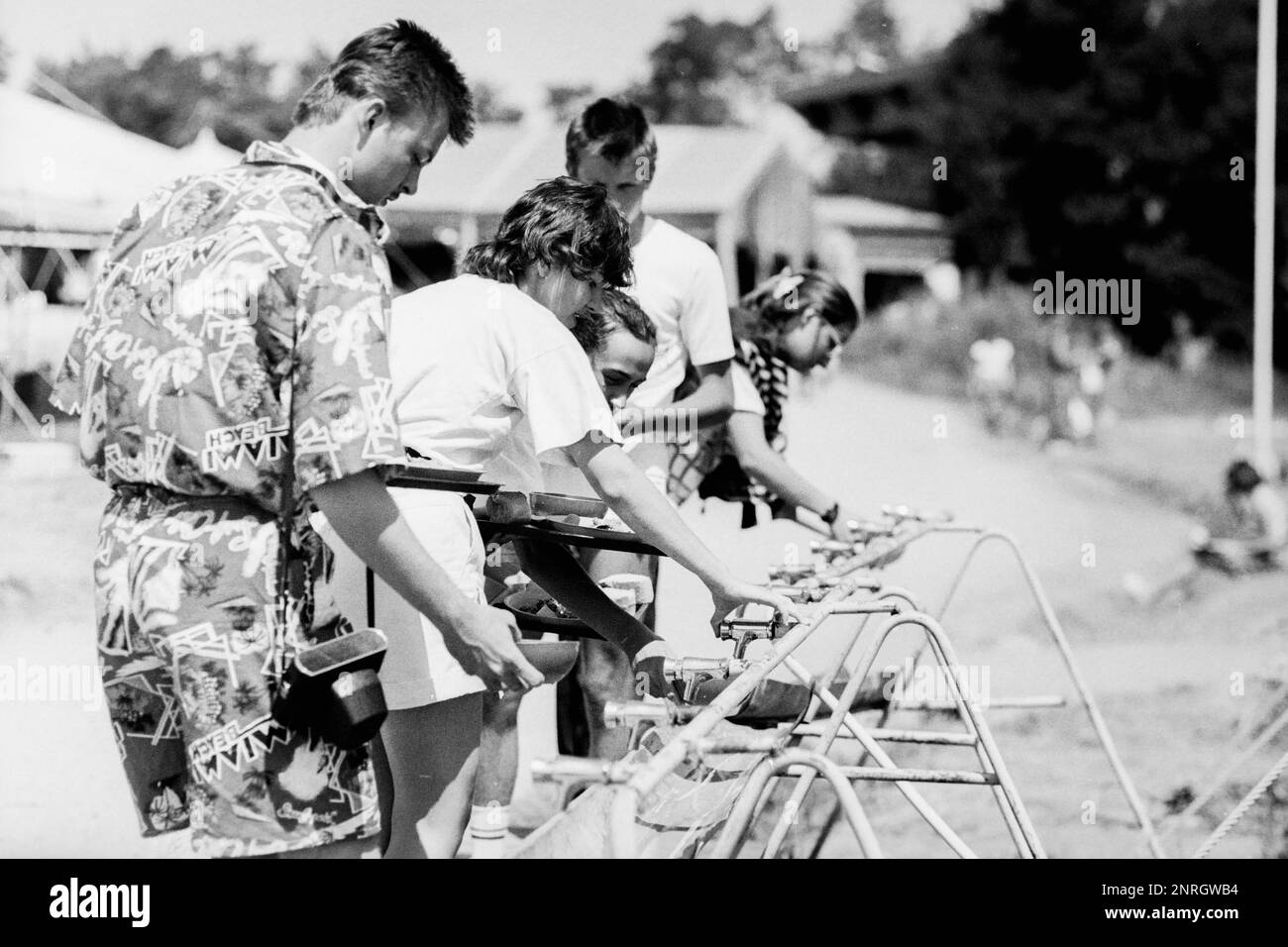 Archivi 90ies: Comunità ecumenica di Taizé, Taizé, Saône e Loira, Borgogna, Francia, 1990 Foto Stock
