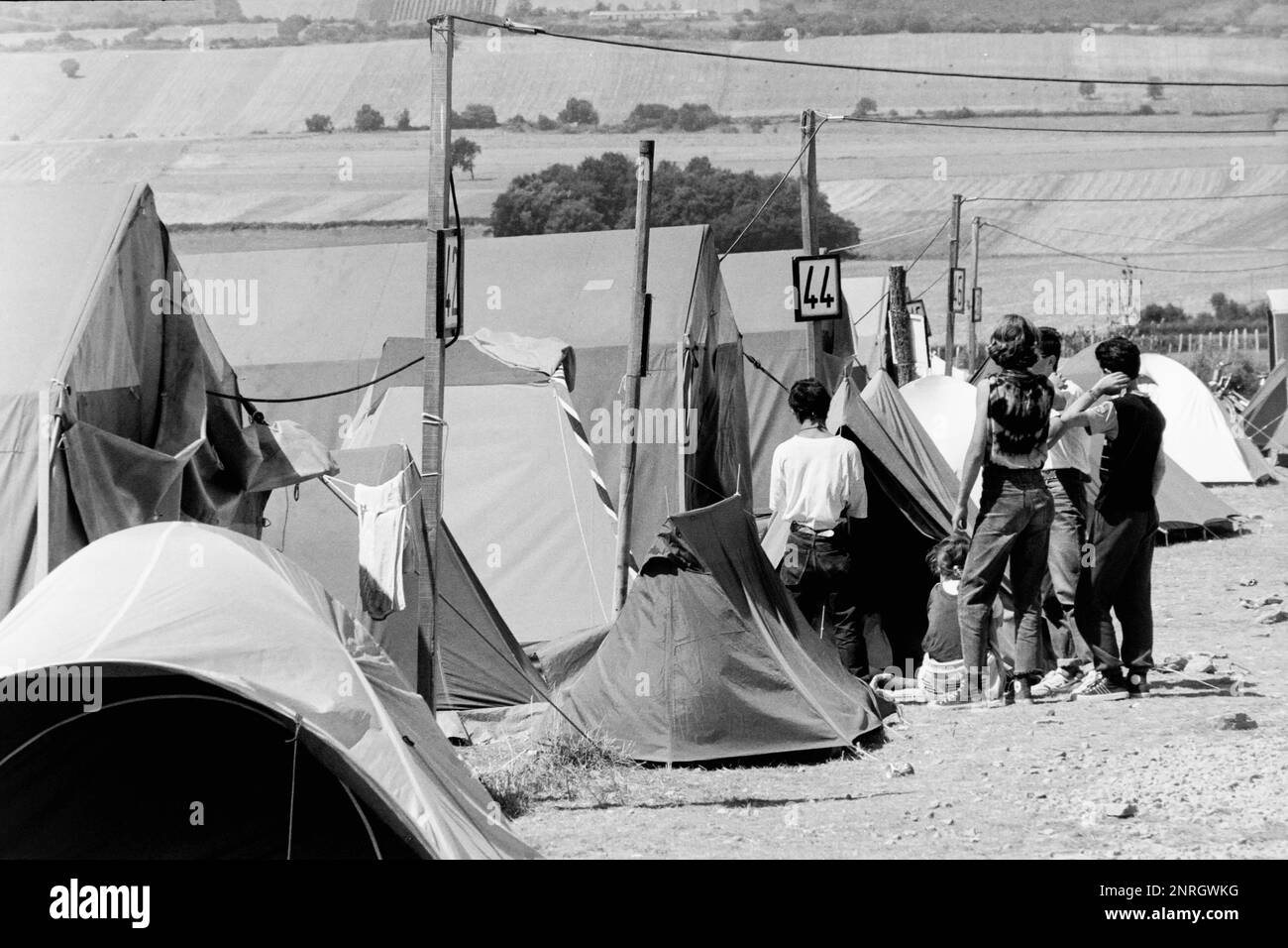 Archivi 90ies: Comunità ecumenica di Taizé, Taizé, Saône e Loira, Borgogna, Francia, 1990 Foto Stock