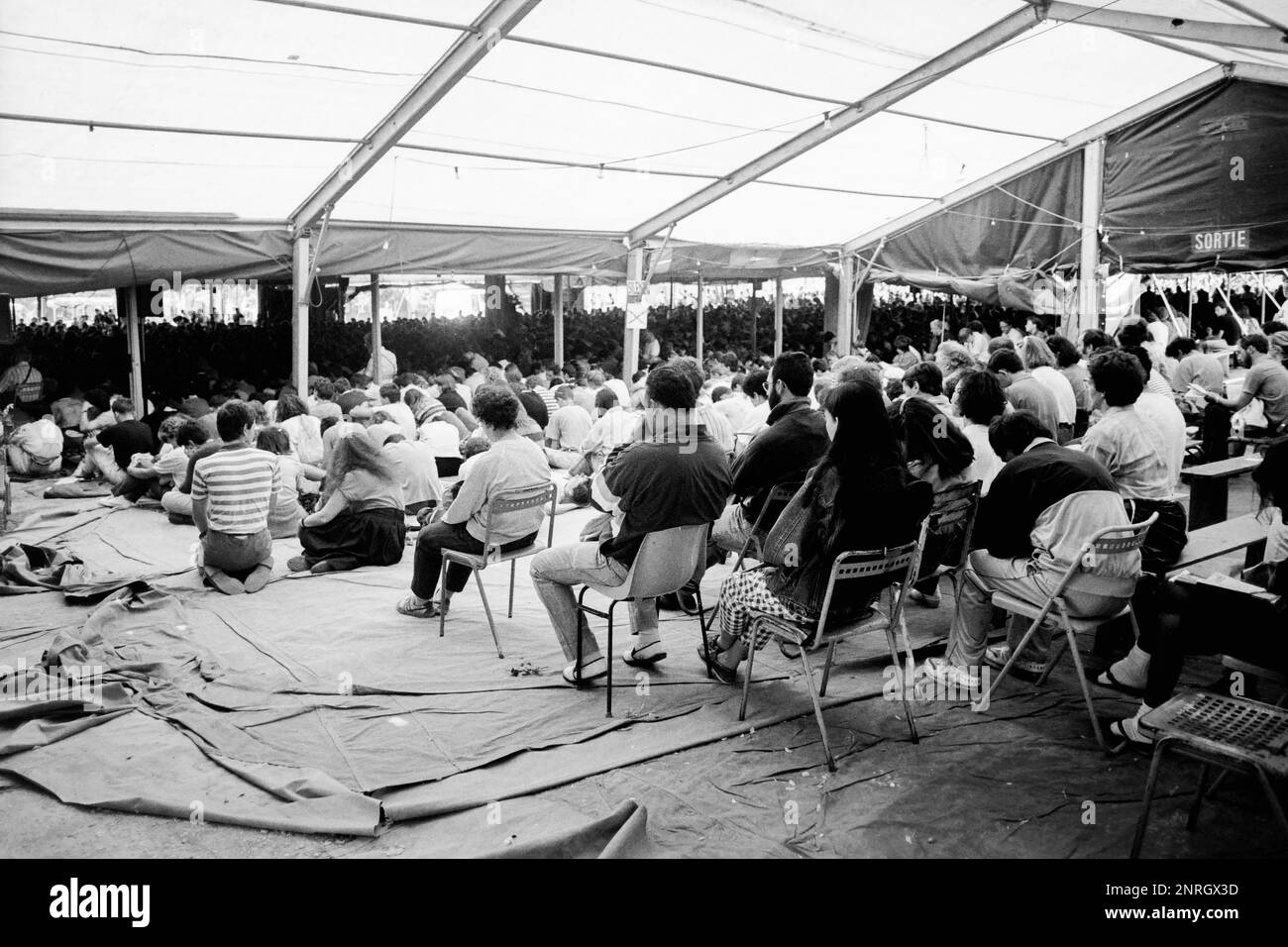 Archivi 90ies: Comunità ecumenica di Taizé, Taizé, Saône e Loira, Borgogna, Francia, 1990 Foto Stock