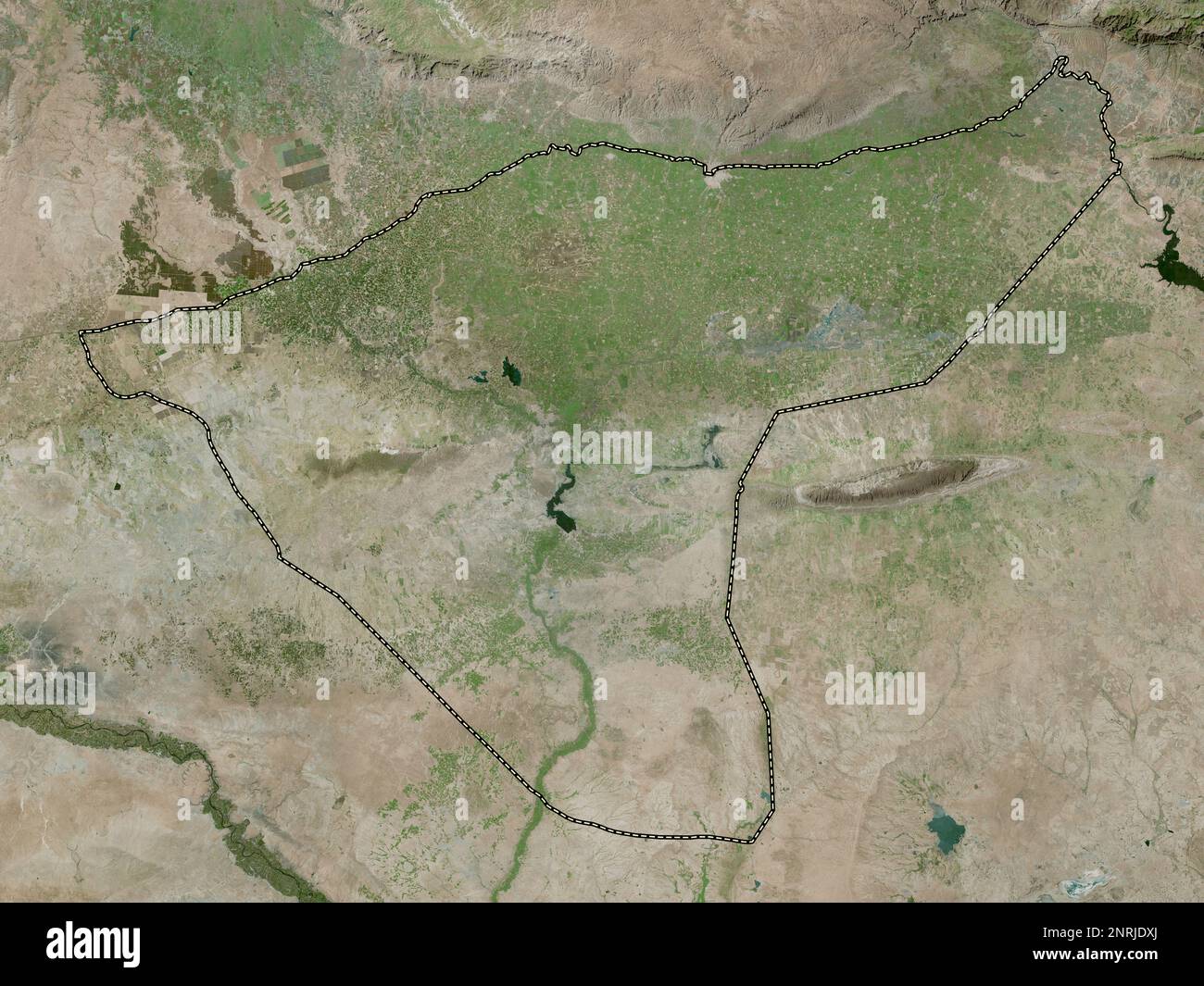 Al Hasakah, provincia della Siria. Mappa satellitare ad alta risoluzione Foto Stock