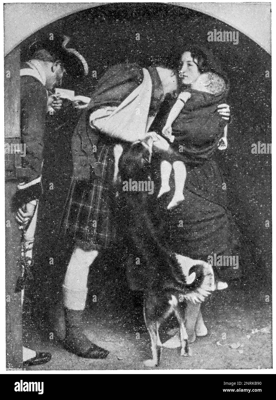 The Order of Release di un pittore e illustratore inglese Sir John Everett Millais, 1st Baronet. Pubblicazione del libro 'Meyers Konversations-Lexikon', Volume 2, Lipsia, Germania, 1910 Foto Stock