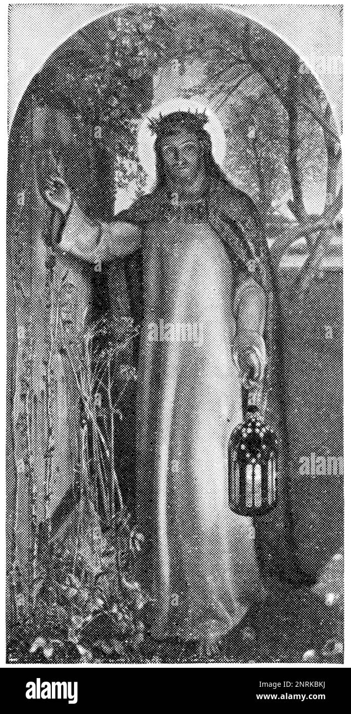 La luce del mondo di un pittore inglese William Holman Hunt. Pubblicazione del libro 'Meyers Konversations-Lexikon', Volume 2, Lipsia, Germania, 1910 Foto Stock