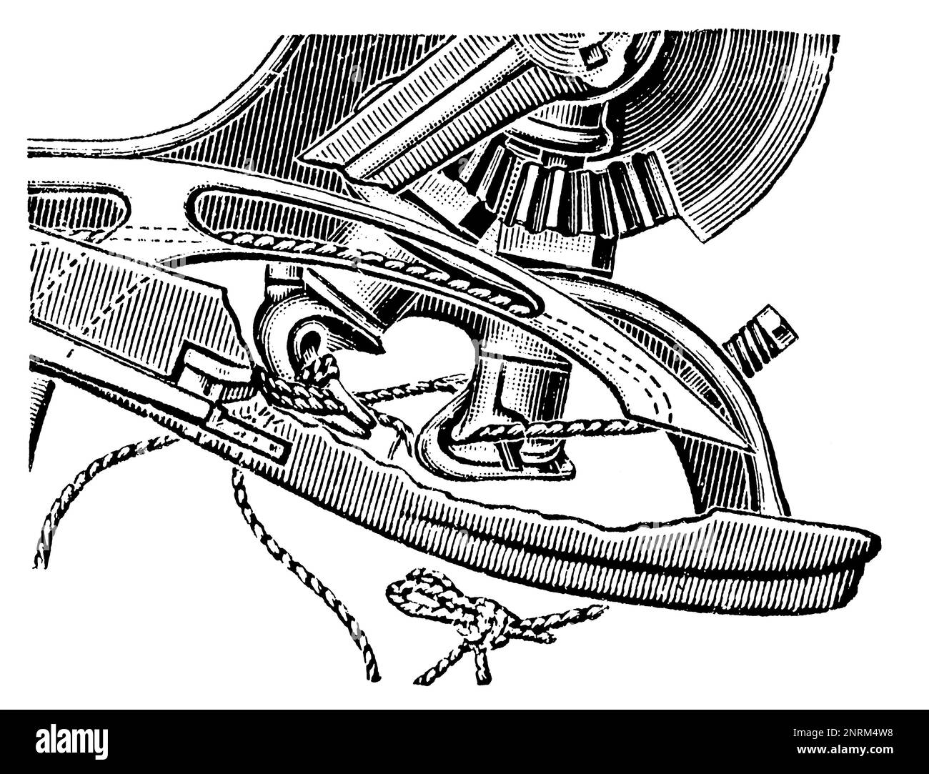 Produttore di nodi Appleby. Pubblicazione del libro 'Meyers Konversations-Lexikon', Volume 2, Lipsia, Germania, 1910 Foto Stock