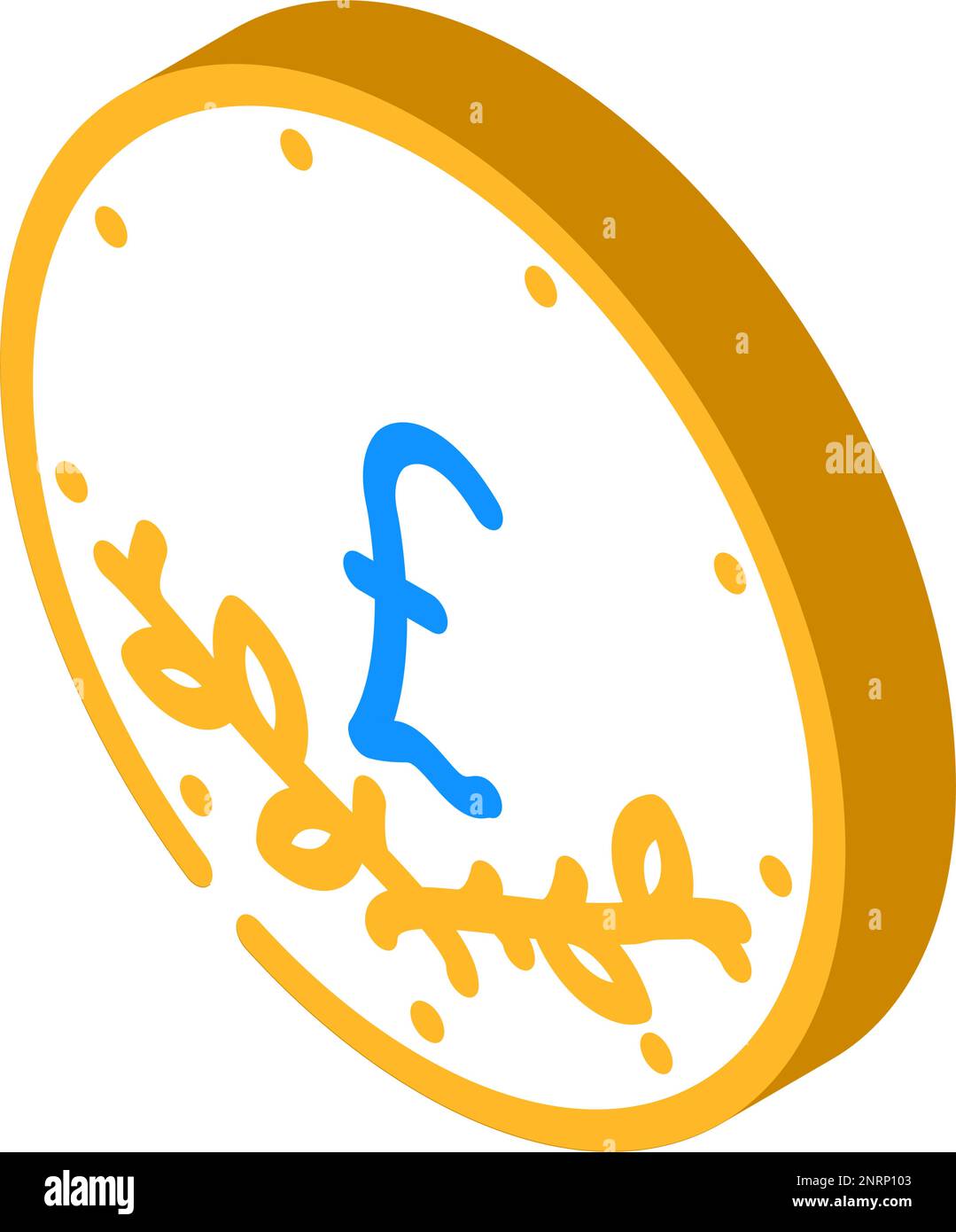 icona isometrica gbp figura vettoriale Illustrazione Vettoriale