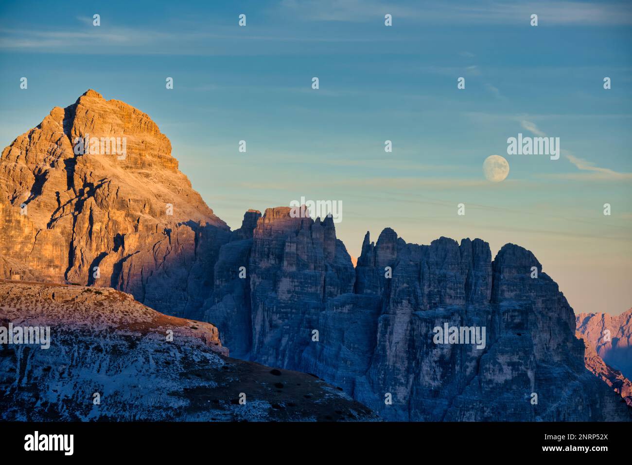 Intorno alle tre Cime di Lavaredo prese @Blluno – Alto Adige, Italia Foto Stock