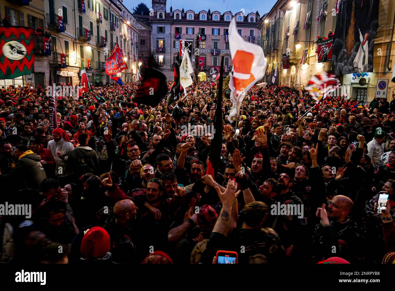 Il carnevale storico di ivrea 2023 Foto Stock