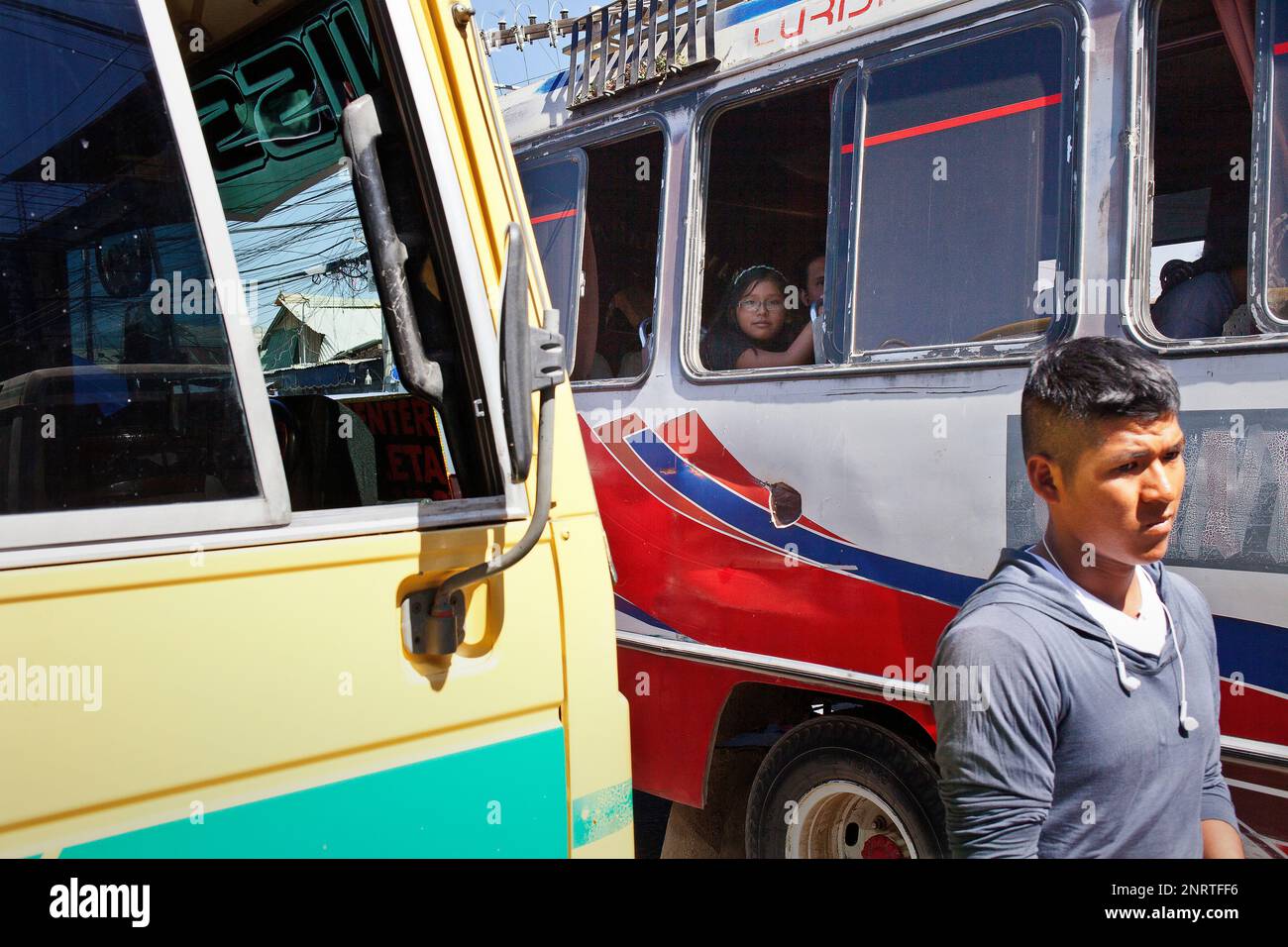 Scena di strada, La Cancha mercato, Cochabamba Bolivia Foto Stock