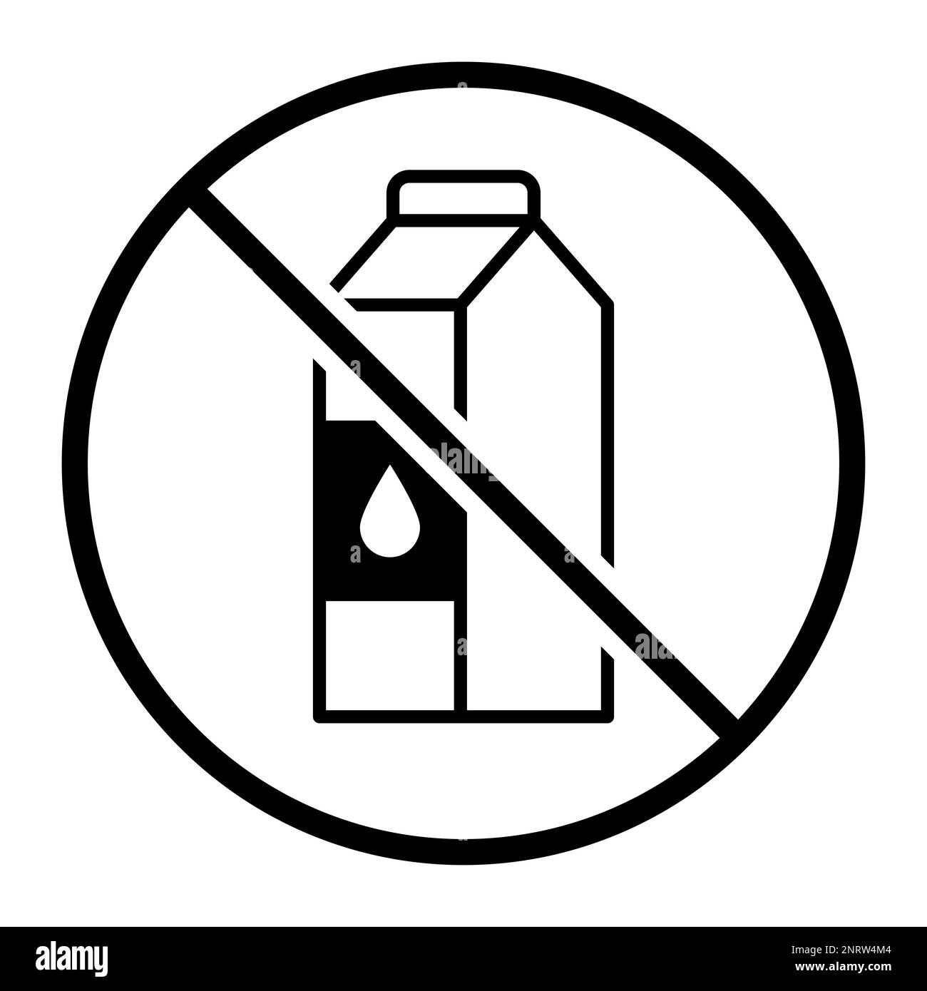 Icona vettore senza lattosio e latticini: Cibo, ingredienti e allergeni Illustrazione Vettoriale