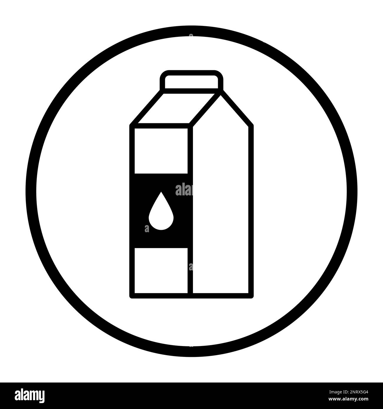 Un vettore di colore cibo, allergeni e ingredienti icona: Latte Illustrazione Vettoriale