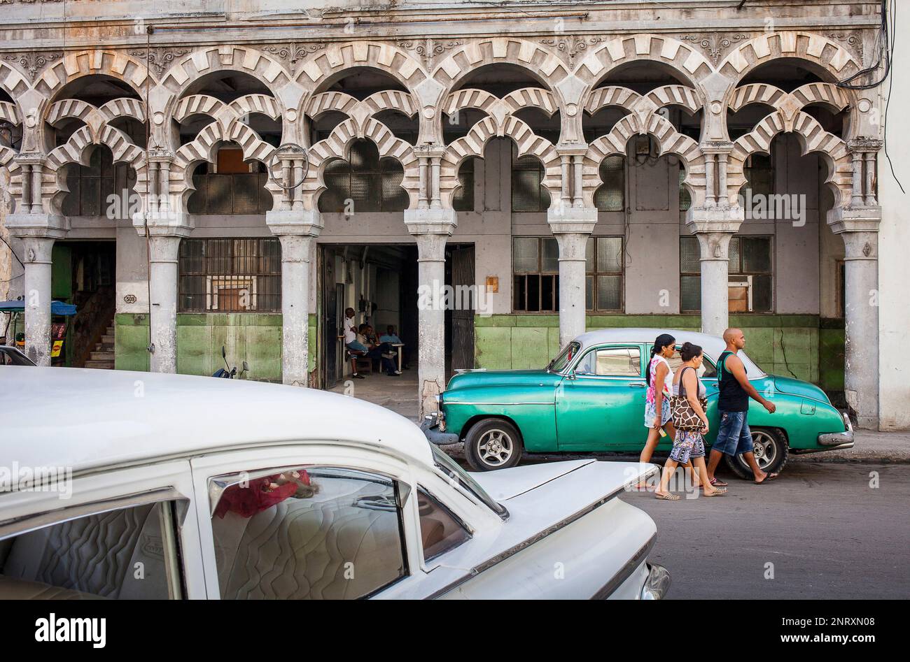 Facciata del Palacio de las Ursulinas all Avana Vecchia, Habana Vieja, La Habana, Cuba Foto Stock