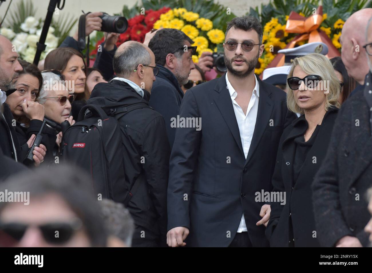 Maria De Filippi.Rome, funerale di Maurizio Costanzo. Febbraio 27, 2023 Foto Stock