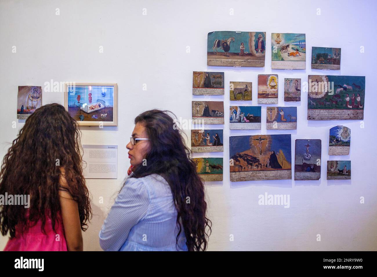 Frida Kahlo museum, Frida Kahlo la collezione di ex-voto, dipinti di Frida Kahlo, Coyoacan, Città del Messico, Messico Foto Stock