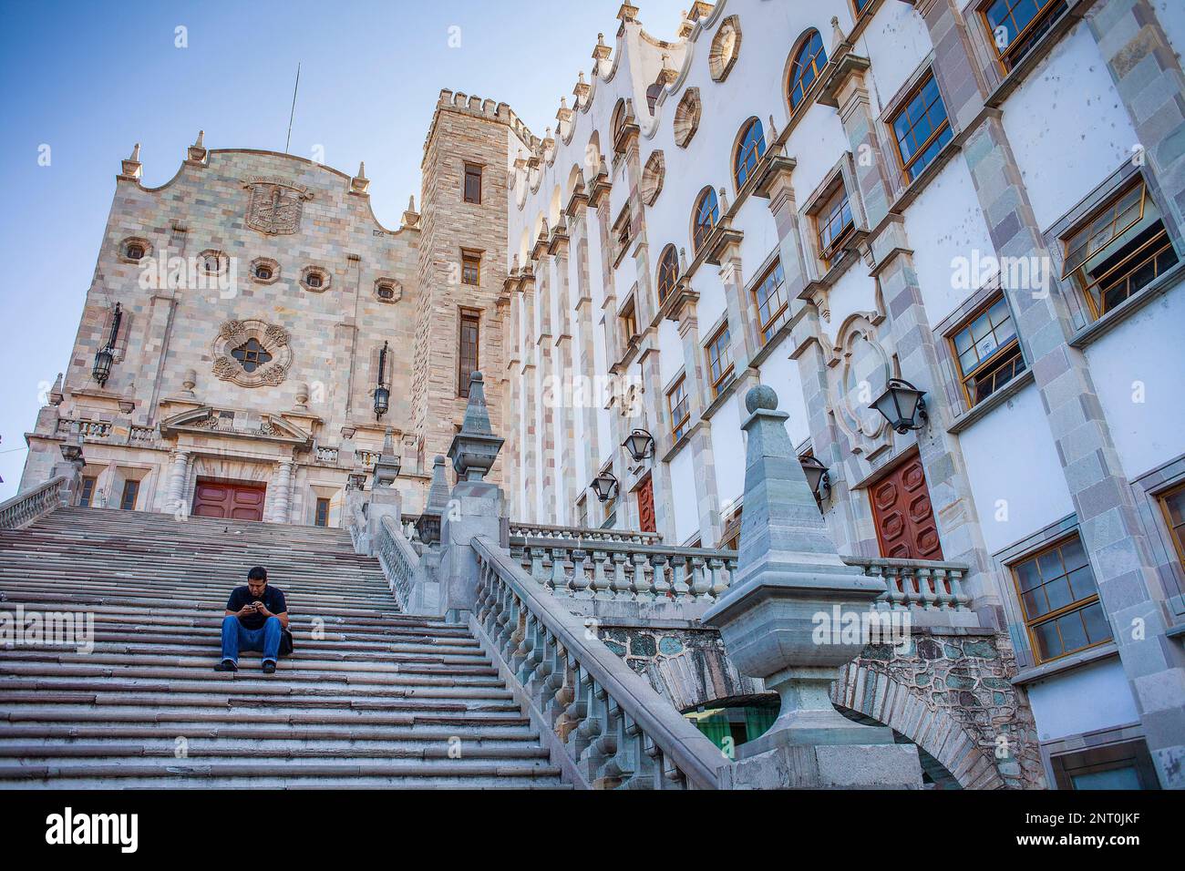 La canonica dell'Università di Guanajuato, Guanajuato, membro Guanajuato, Messico Foto Stock