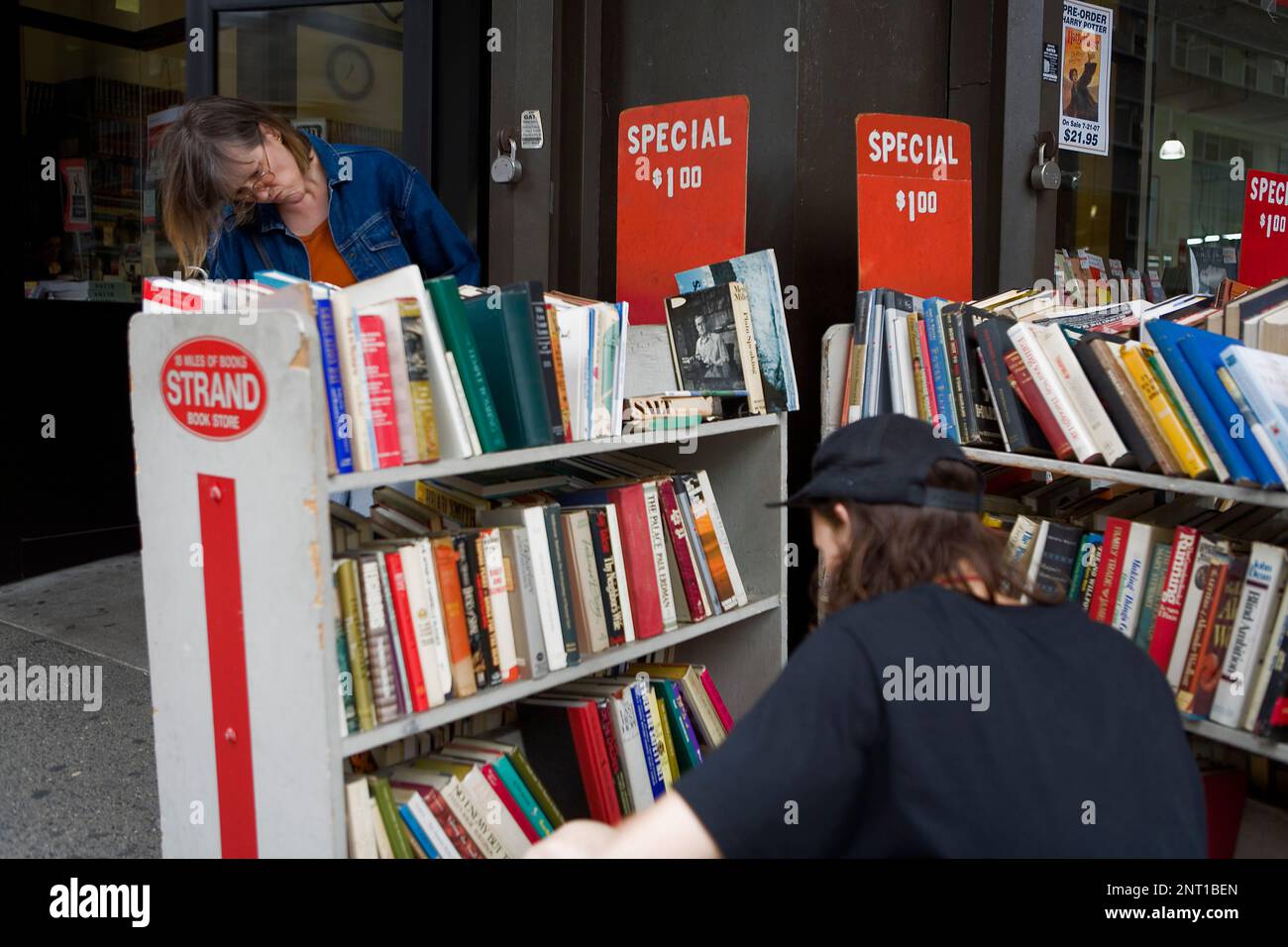 Strand Book Store. 828 Broadway at 12th St, New York City, Stati Uniti d'America, www.strandbooks.com Foto Stock