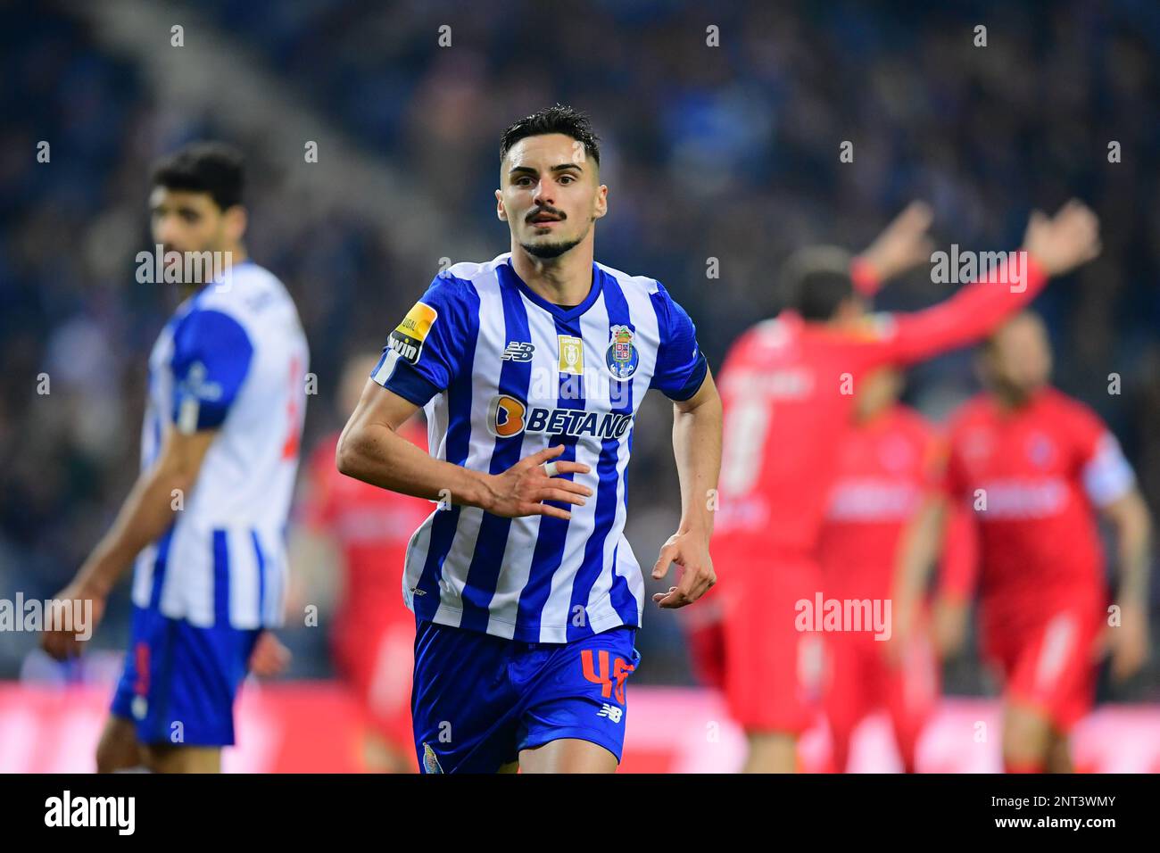 Stadio Dragao, Porto, Portogallo. 26th Feb, 2023. Campionato portoghese, FC Porto contro Gil Vicente; Stephen Eustaquio del FC Porto Credit: Action Plus Sports/Alamy Live News Foto Stock