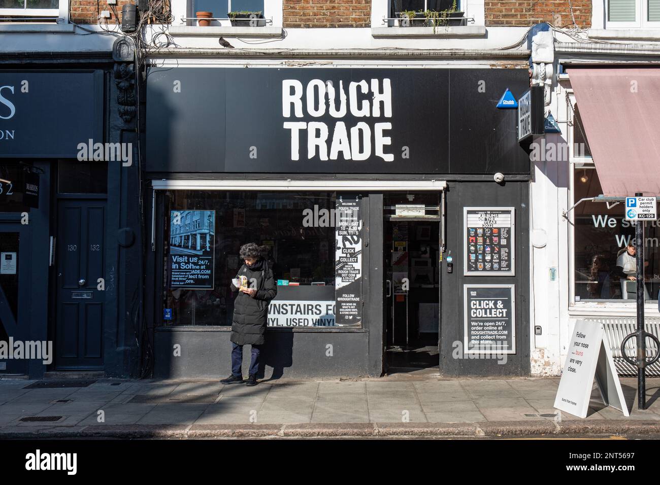 Rough Trade West negozio di dischi in vinile su Talbot Road nel quartiere di Notting Hill di Londra, Inghilterra Foto Stock