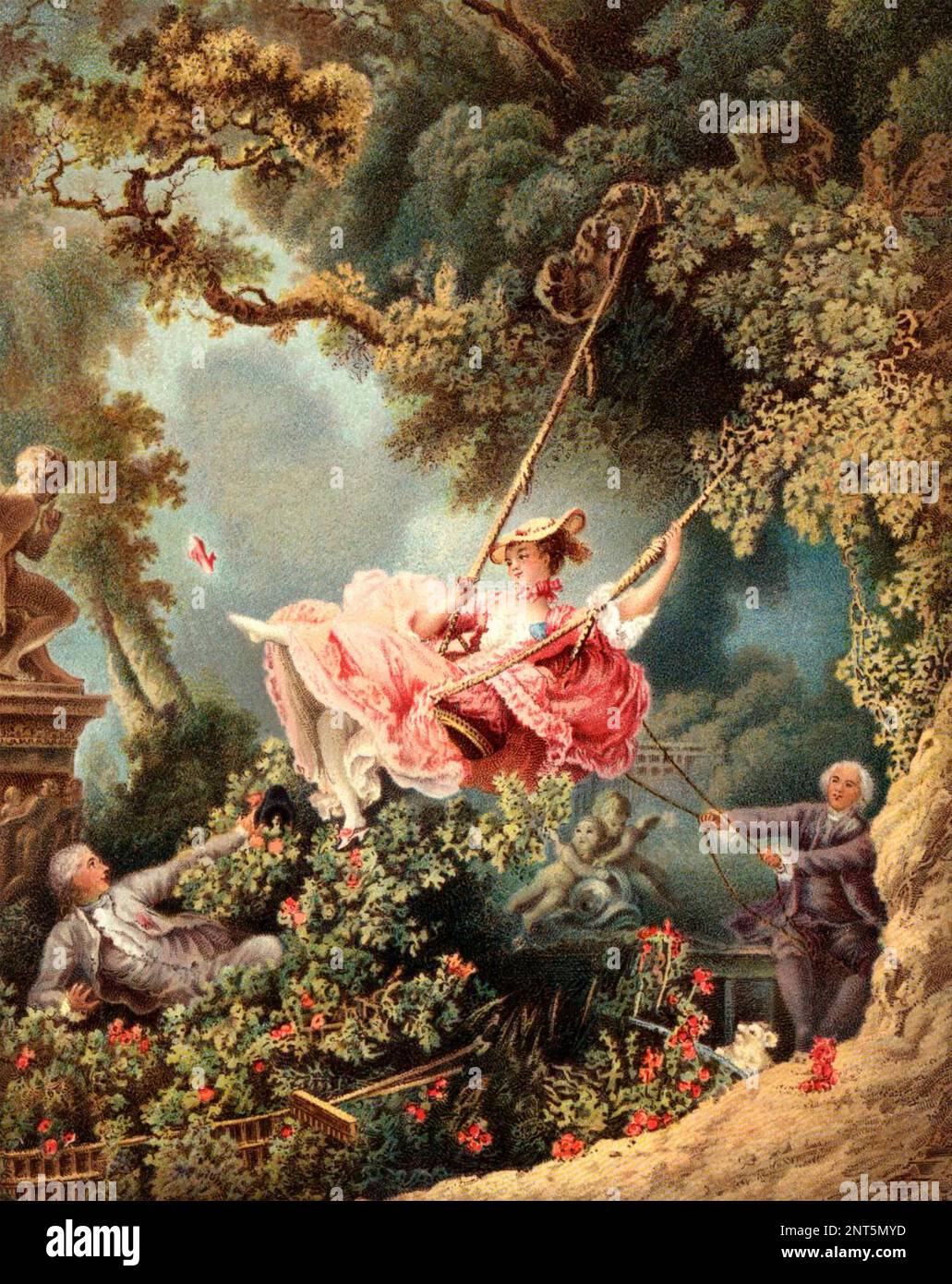 JEAN-HONORÉ FRAGONARD (17323-1806) pittore francese. Il suo dipinto del 1767 The Swing Foto Stock